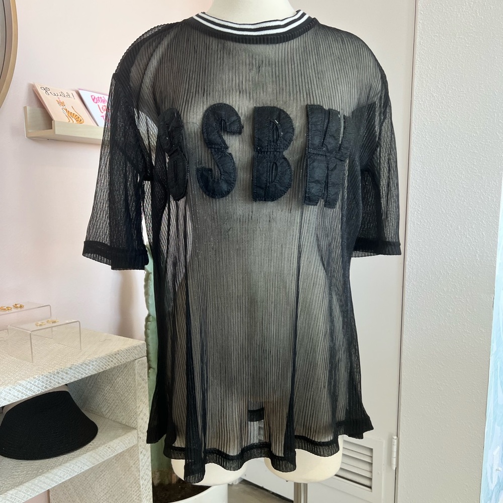 BSBW black sheer top